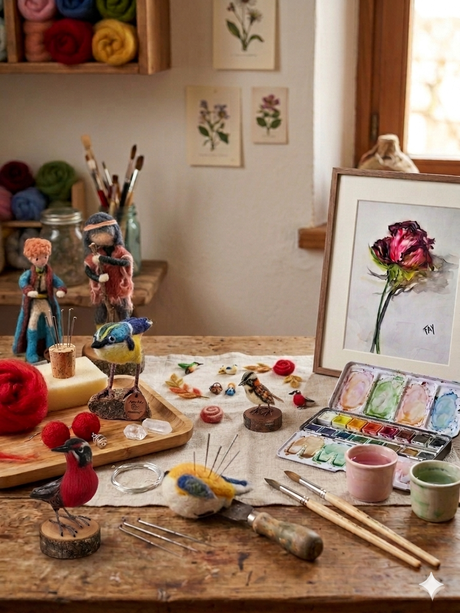 Materiales de arte para clases y talleres